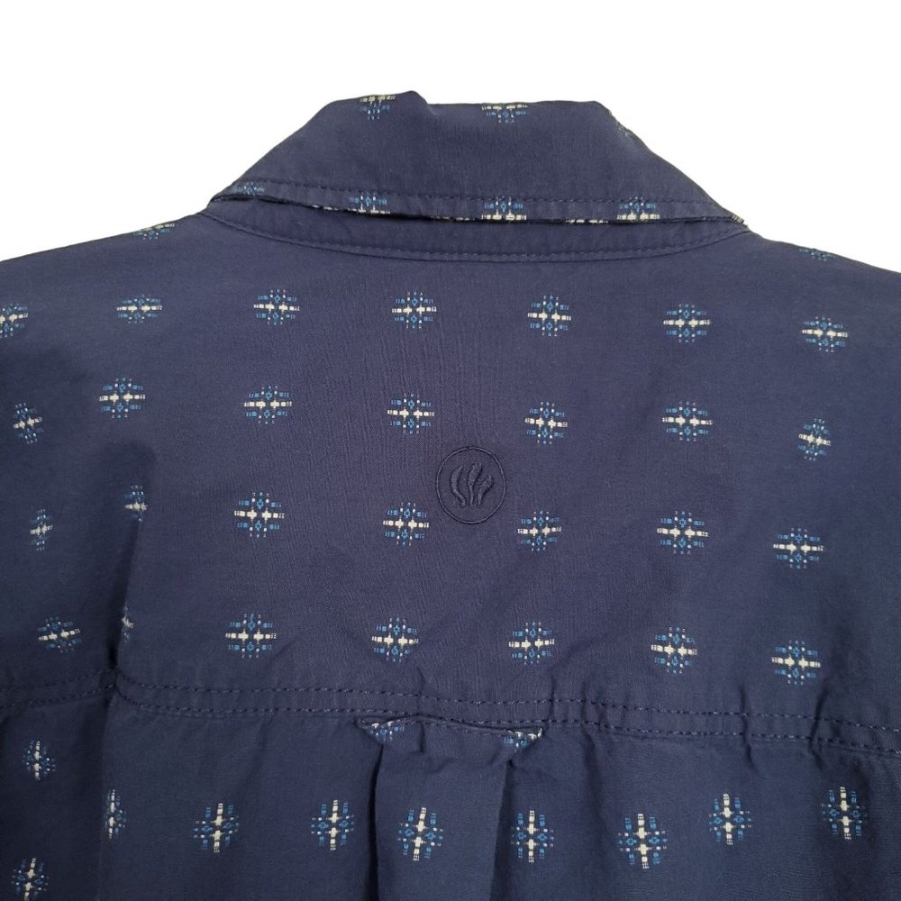 FatFace UK Size L Shirt 100% Cotton Embroidered Button Front Long Sleeve Pocket - Picture 7 of 12
